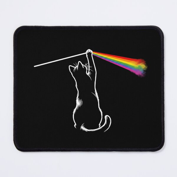 Item preview, Minimalist Cat Catching a Rainbow Beam designed and sold by Shopeon Designs.