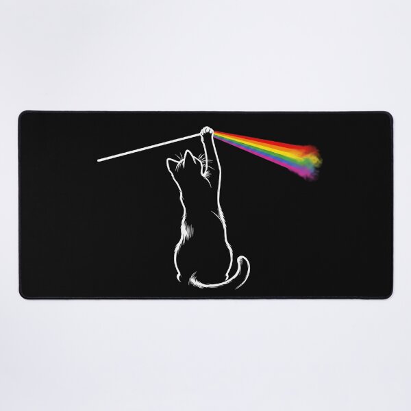 Item preview, Minimalist Cat Catching a Rainbow Beam designed and sold by Shopeon Designs.