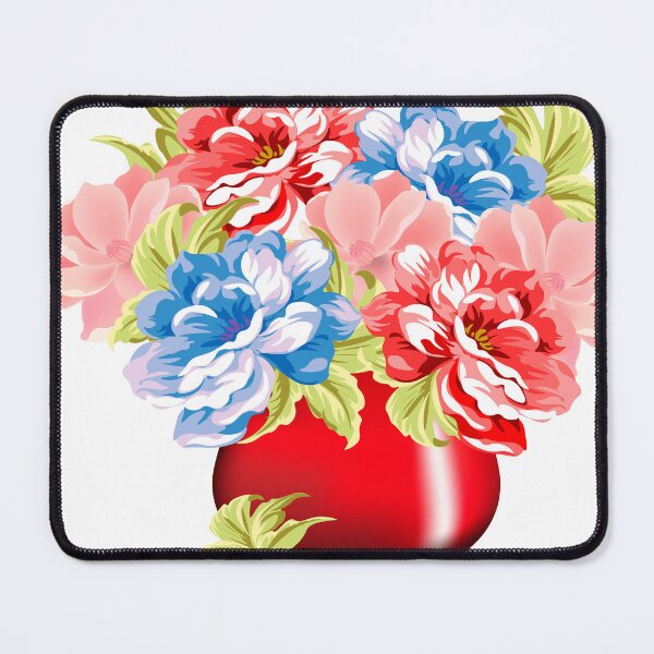 Item preview, Elegant Floral Bouquet in a Red Vase designed and sold by Zhanna LL.