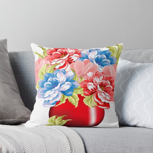 Item preview, Elegant Floral Bouquet in a Red Vase designed and sold by Zhanna LL.