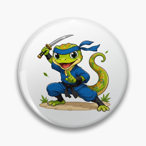 Item preview, Chibi Ninja Lizard Warrior Cartoon designed and sold by Krincydigitalart.