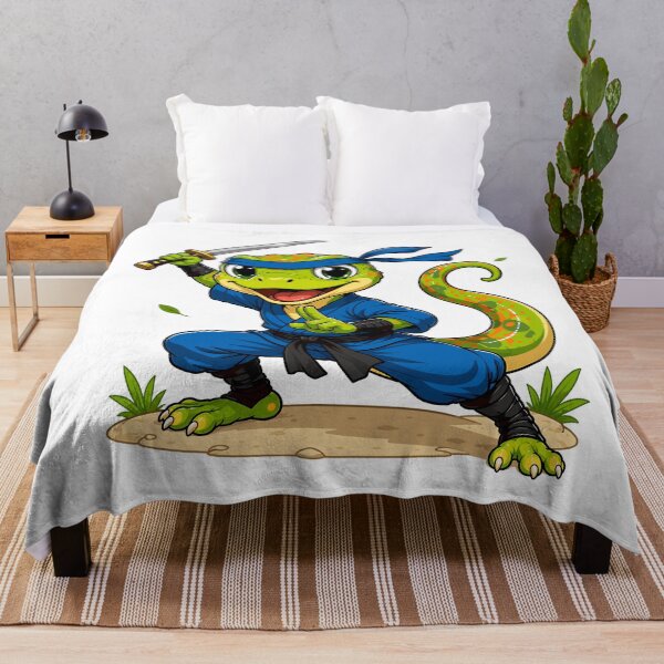 Item preview, Chibi Ninja Lizard Warrior Cartoon designed and sold by Krincydigitalart.