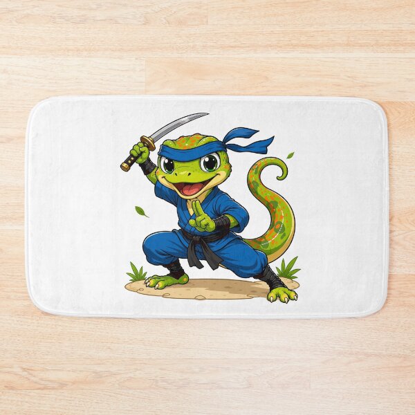 Item preview, Chibi Ninja Lizard Warrior Cartoon designed and sold by Krincydigitalart.
