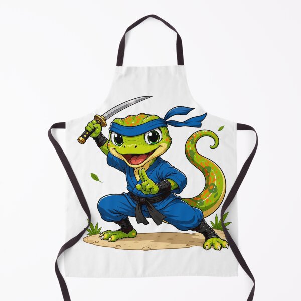 Item preview, Chibi Ninja Lizard Warrior Cartoon designed and sold by Krincydigitalart.