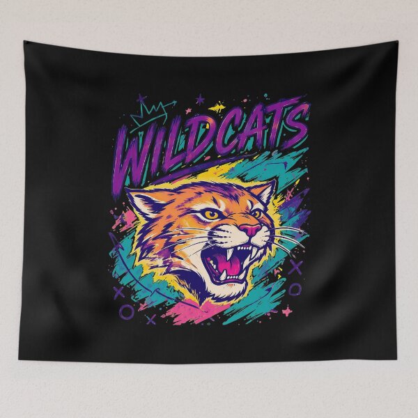 Item preview, Wildcats Neon Graffiti Wildcat Mascot Sports Graphic designed and sold by DillonPac84057.