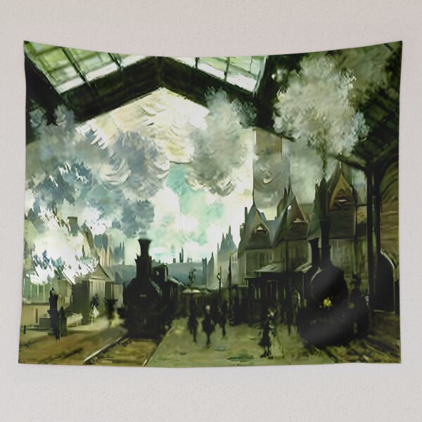 Item preview, Exterior of Saint-Lazare Station  designed and sold by artdesignsnow.