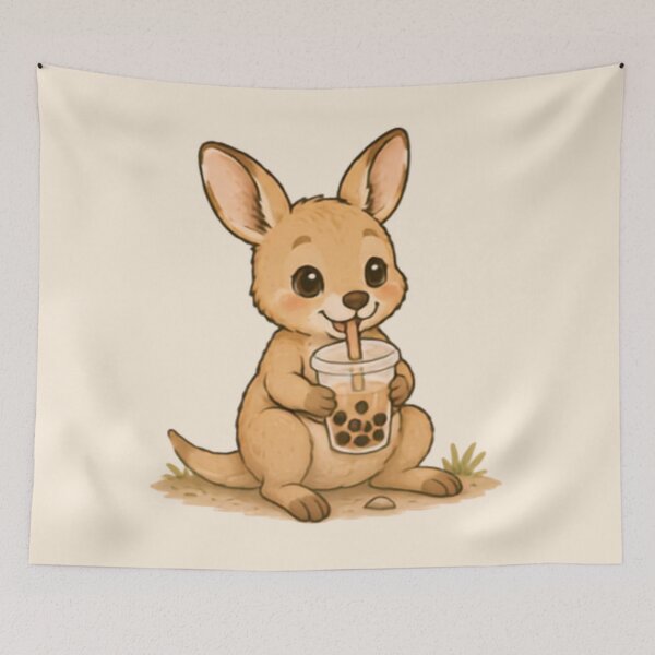 Item preview, Boba Tea Kangaroo Joey designed and sold by MellowMunchkins.