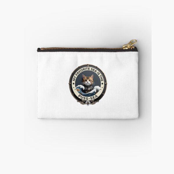 Item preview, My Favorite Sea Is the Puss-Sea | Funny Cat Nautical Pun Design designed and sold by CutieGalore.