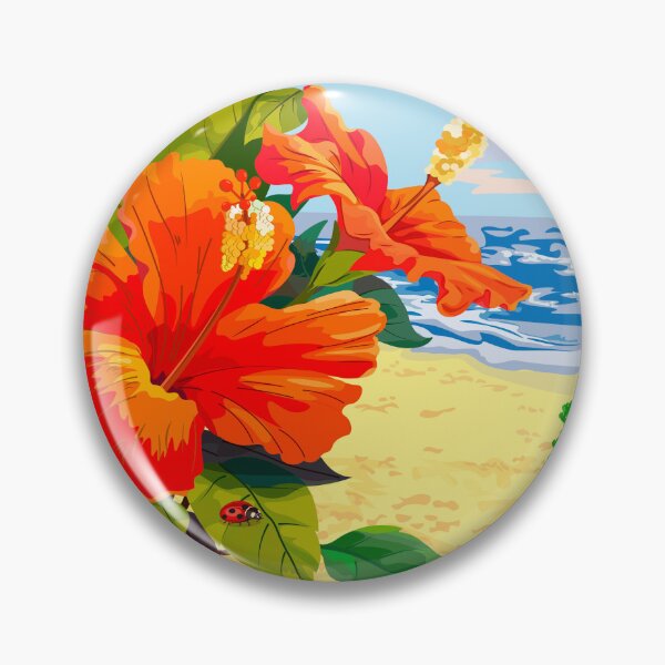 Item preview, Flores rojas al fondo de la playa. designed and sold by Zhanna LL.