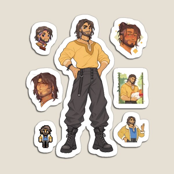 Item preview, Fields of Mistria Hayden Aesthetic Fanart Pixel Chibi Sticker Pack designed and sold by · GAMING SOUL ·.