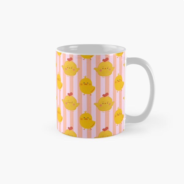 Item preview, Cute Yellow Chick Pink Striped Pattern designed and sold by jianina-alondra.