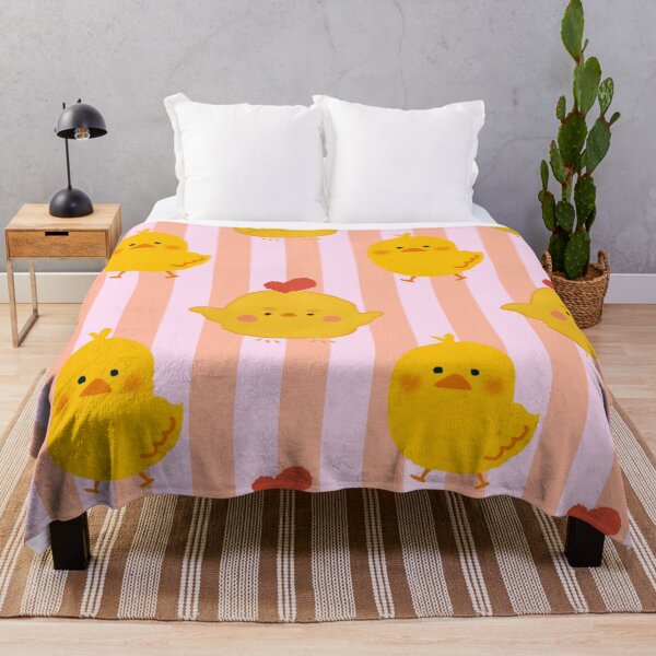 Item preview, Cute Yellow Chick Pink Striped Pattern designed and sold by jianina-alondra.