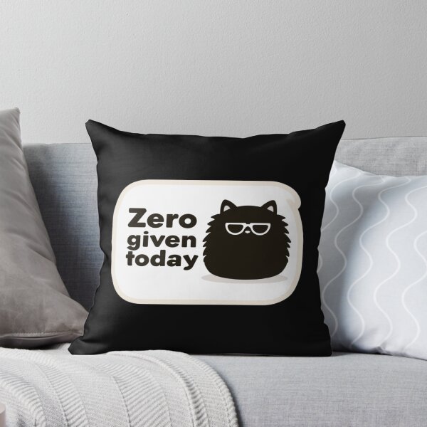 Item preview, Zero Given Today — Grumpy Cat With Sunglasses Funny Attitude Sticker Design designed and sold by KanDa-Shop.