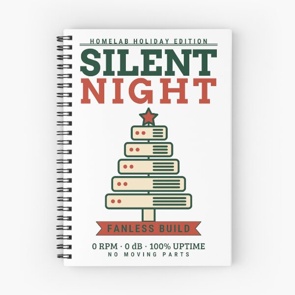 Item preview, Silent Night Fanless Build Funny Homelab Christmas Sysadmin IT Gift designed and sold by abdoali102.