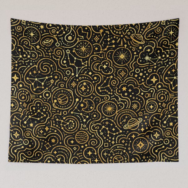 Item preview, Golden Constellation (Luxury x Pop-Art): designed and sold by Thai Vibe Studio.