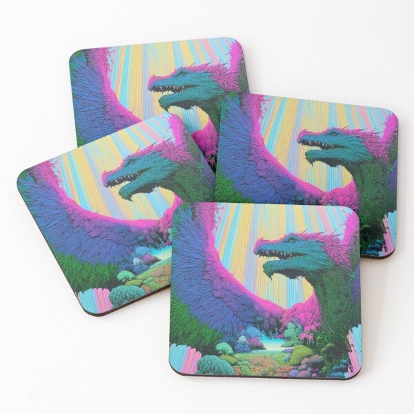 Item preview, Psychedelic Dragon Guardian of the Rainbow Valley | Fantasy designed and sold by BlissxPals.