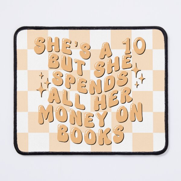 Item preview, She’s a 10 but a bookworm yellow  designed and sold by Aakanksha97.