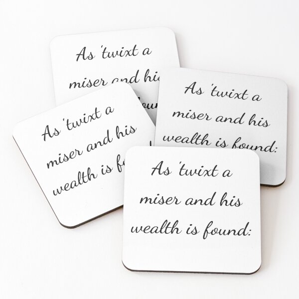Item preview, “As ’twixt a miser and his wealth is found:” - handwriting black designed and sold by ariksworld.