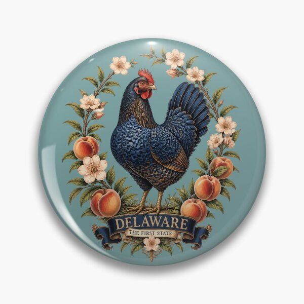 Item preview, Delaware Blue Hen And Peach Blossom Pride designed and sold by taiche.