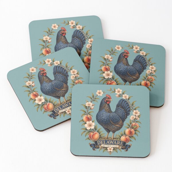 Item preview, Delaware Blue Hen And Peach Blossom Pride designed and sold by taiche.