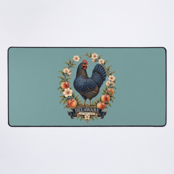 Item preview, Delaware Blue Hen And Peach Blossom Pride designed and sold by taiche.
