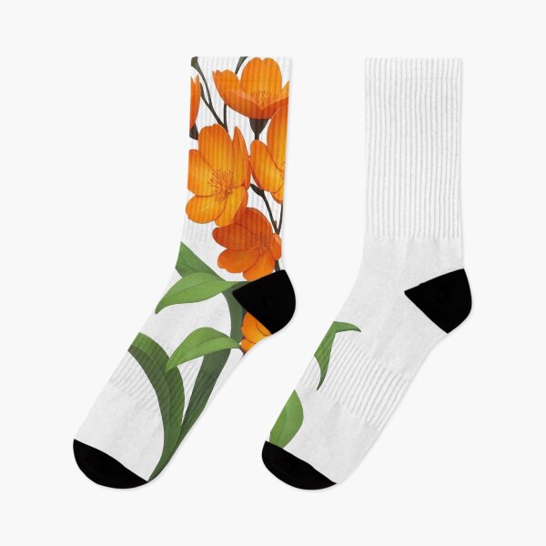 Item preview, Vibrant Orange Botanical Blossom Illustration designed and sold by defieldnarzo.