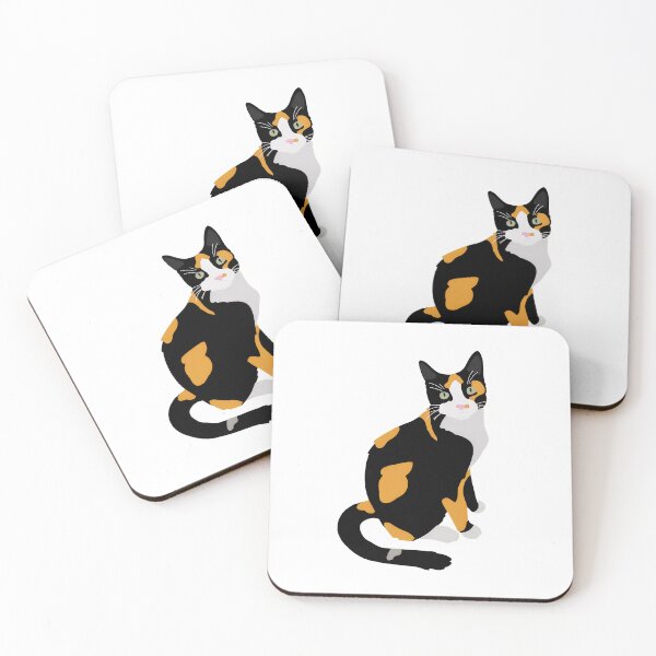 Item preview, Calico Cat Sitting Illustration designed and sold by GiaoCalonas.