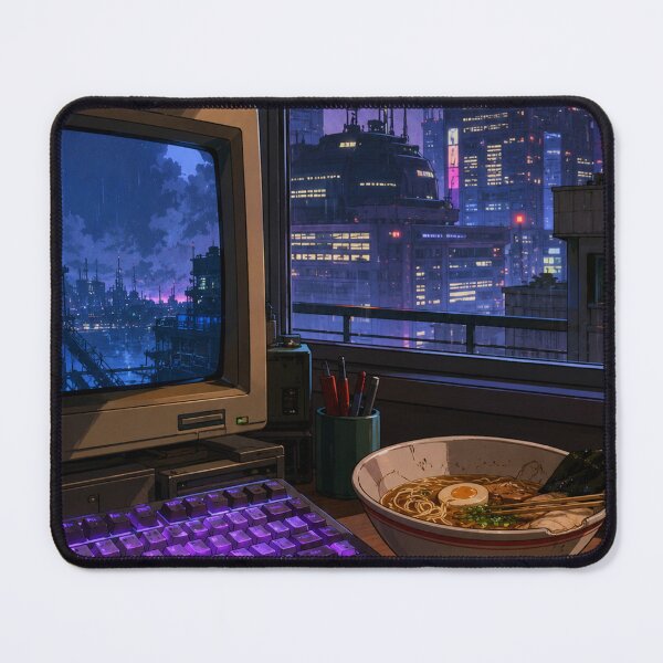 Item preview, Lofi Gaming: Neon Dusk Setup designed and sold by bapupa.