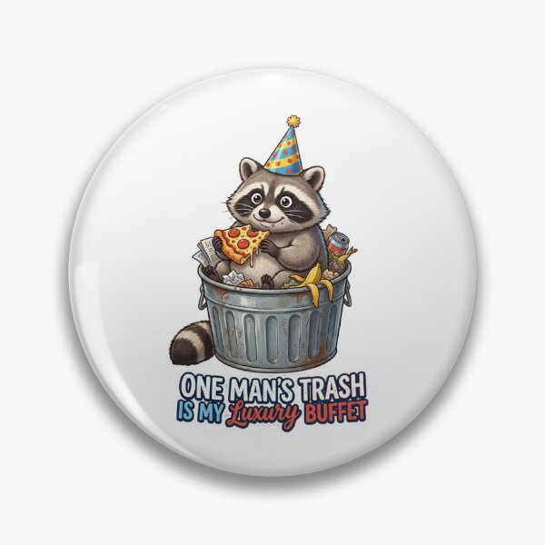 Item preview, Funny Trash Raccoon Eating Pizza Trash Panda Meme designed and sold by KingP1.