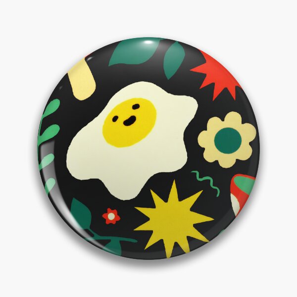Item preview, Retro Groovy Food & Botanical Pattern - 70s Aesthetic Black Art Print designed and sold by Billy Morfo™.