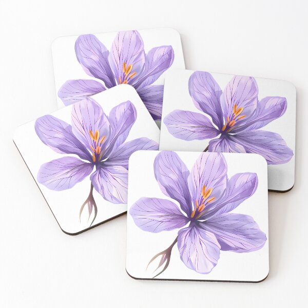 Item preview, Isolated Violet Crocus Flower with Golden Anthers designed and sold by defieldnarzo.