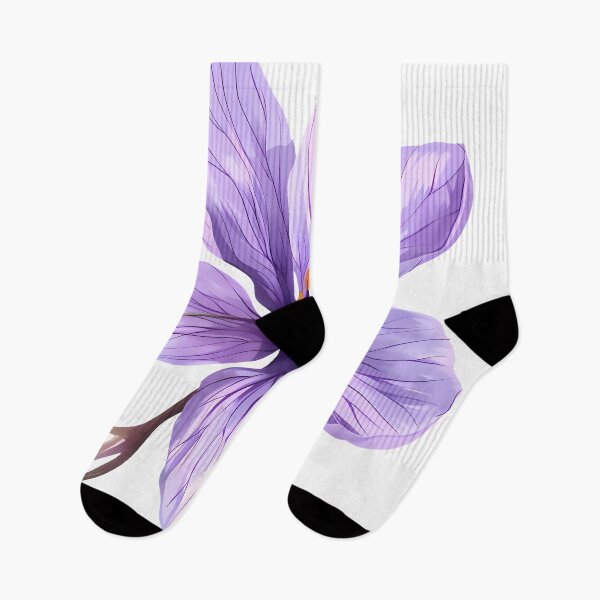 Item preview, Isolated Violet Crocus Flower with Golden Anthers designed and sold by defieldnarzo.