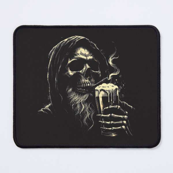 Item preview, Bearded Skull Drinking Beer Graphic Tee – Perfect For Beer Lovers ⭐⭐⭐⭐⭐ designed and sold by Beautyinme.