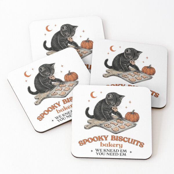 Item preview, Kitty Biscuits Spooky Season Tee Black Cat Halloween Fall Vintage Baking Pumpkin Cat Lover Fall Gift designed and sold by tariancoveghh.