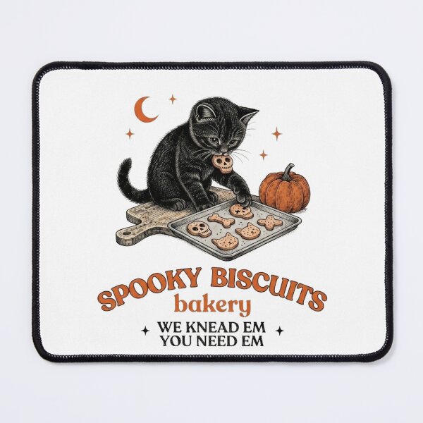 Item preview, Kitty Biscuits Spooky Season Tee Black Cat Halloween Fall Vintage Baking Pumpkin Cat Lover Fall Gift designed and sold by tariancoveghh.
