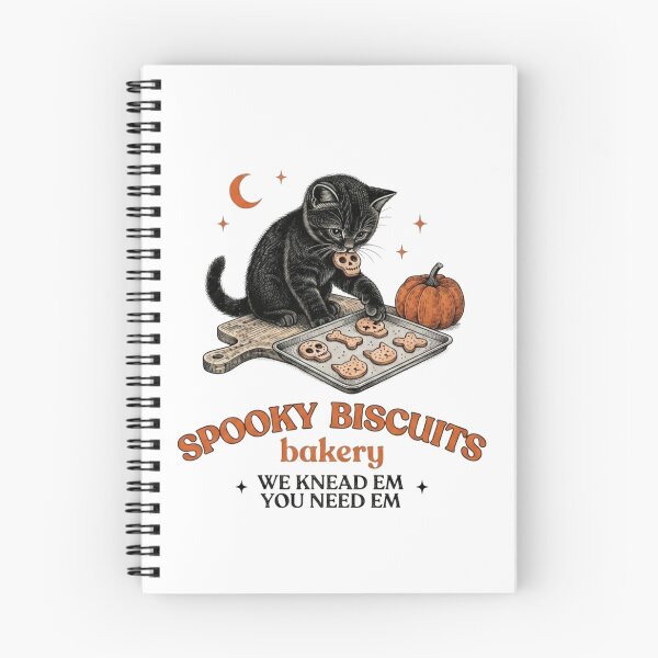 Item preview, Kitty Biscuits Spooky Season Tee Black Cat Halloween Fall Vintage Baking Pumpkin Cat Lover Fall Gift designed and sold by tariancoveghh.