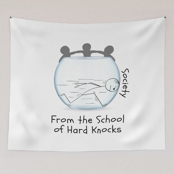 Item preview, Cartoon From the School of Hard Knocks. designed and sold by MPC-Mince-Pies.
