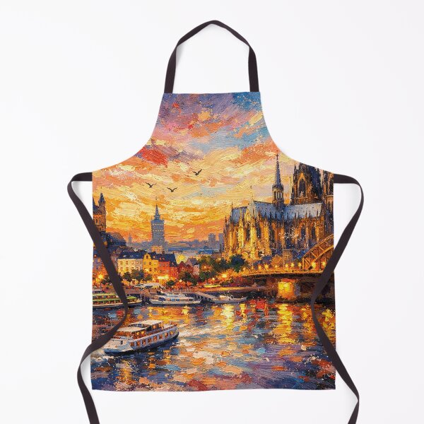 Item preview, A painting of Cologne by night, Germany – A Beautiful place in Europe. designed and sold by GalleryKauffeld.