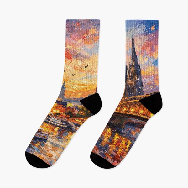 Item preview, A painting of Cologne by night, Germany – A Beautiful place in Europe. designed and sold by GalleryKauffeld.