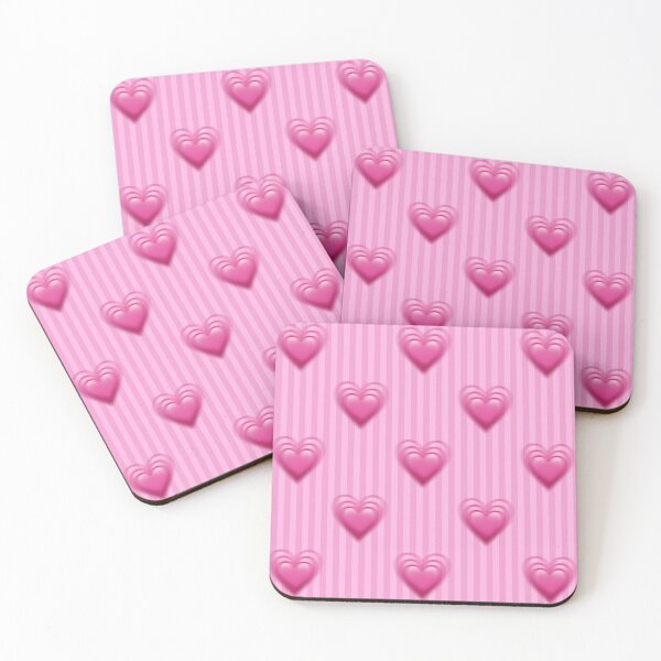 Item preview, Pink Y2K Hearts Striped Pattern designed and sold by jianina-alondra.