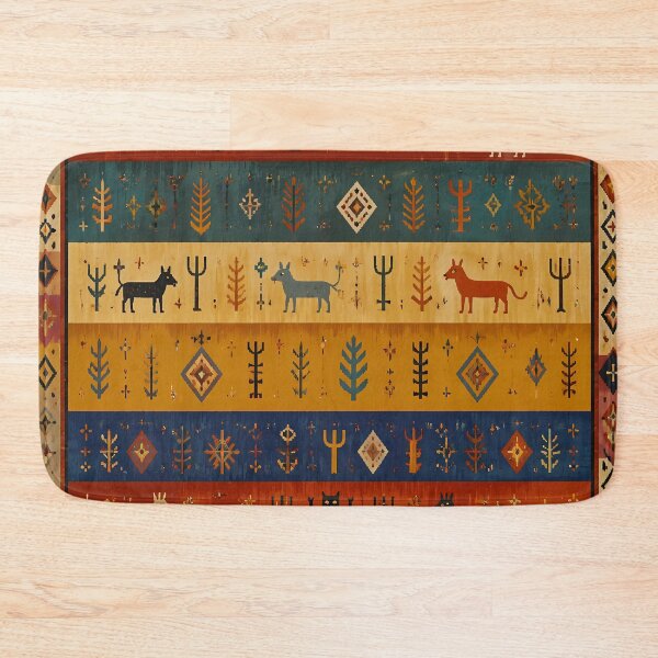 Item preview, Moroccan Tribal Rug Geometric Folk Pattern Boho Decor designed and sold by GrinGalore.