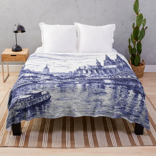 Item preview, A drawing of Cologne by night, Germany – A Beautiful place in Europe. designed and sold by GalleryKauffeld.