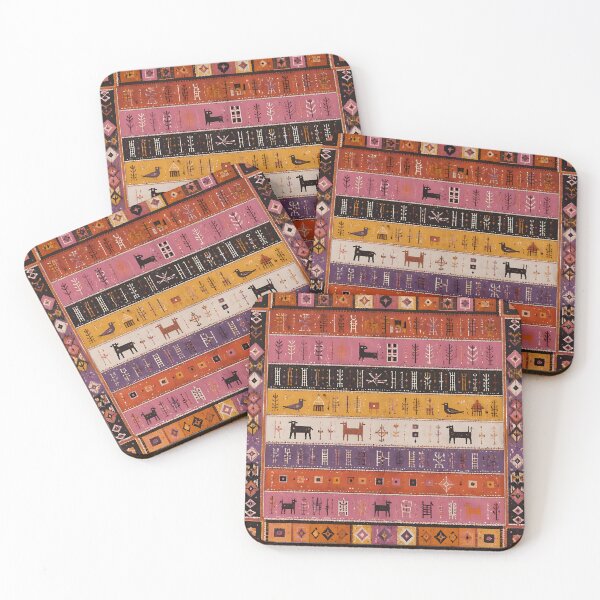 Aperçu de l'œuvre Tapis marocain à motifs géométriques tribaux folkloriques, style bohème créée et vendue par GrinGalore.