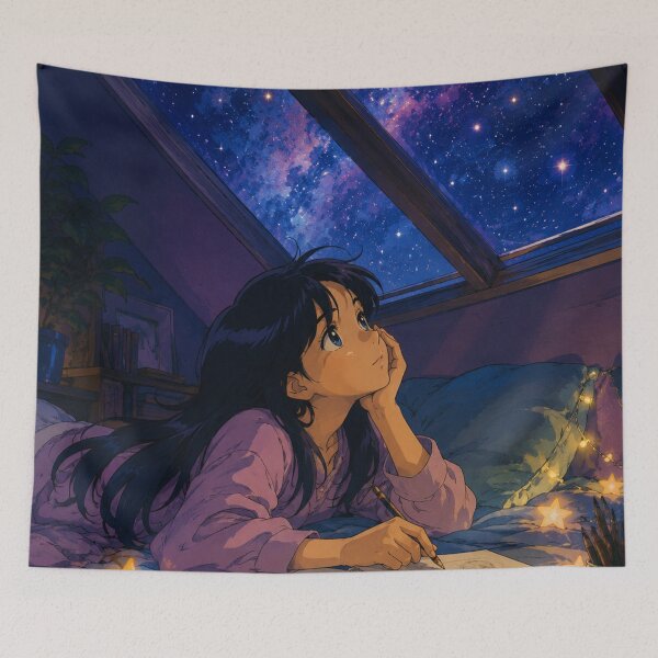 Item preview, Lofi Girl: Starry Loft Dreams designed and sold by bapupa.