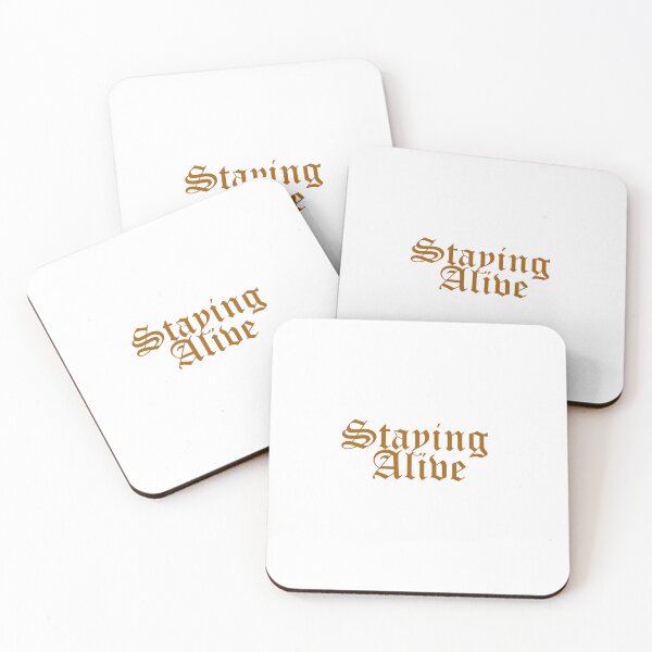 Item preview, Staying Alive Skeleton Coffee T-Shirt – Funny Retro Vintage Graphic Tee designed and sold by Artimax-Studio.