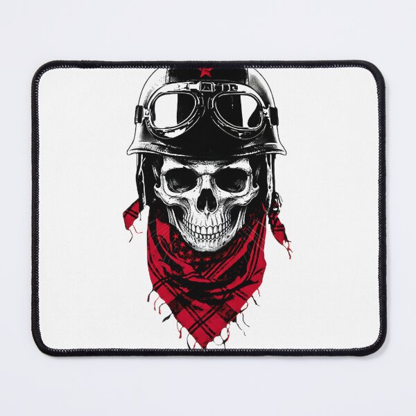 Item preview, Biker Skull Sticker Vintage Helmet Skull With Red Bandana Edgy Design PERFECT GIFT FOR YOU AND FRIENDS designed and sold by Beautyinme.