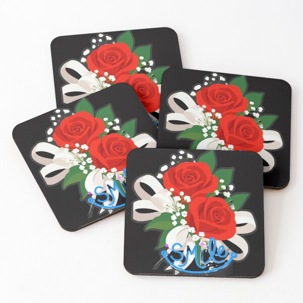 Item preview, Cute Smile Red Roses Bouquet designed and sold by Funnygiftsstudio .