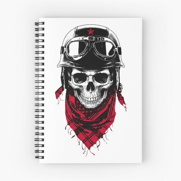 Item preview, Biker Skull Sticker Vintage Helmet Skull With Red Bandana Edgy Design PERFECT GIFT FOR YOU AND FRIENDS designed and sold by Beautyinme.