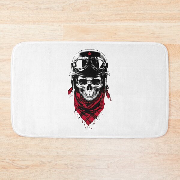Item preview, Biker Skull Sticker Vintage Helmet Skull With Red Bandana Edgy Design PERFECT GIFT FOR YOU AND FRIENDS designed and sold by Beautyinme.