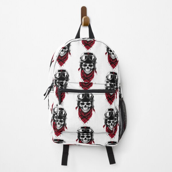 Item preview, Biker Skull Sticker Vintage Helmet Skull With Red Bandana Edgy Design PERFECT GIFT FOR YOU AND FRIENDS designed and sold by Beautyinme.